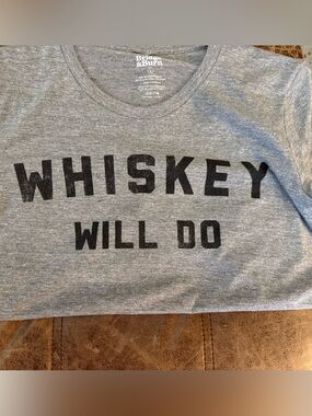 Women’s, Whiskey Will Do' Grey Graphic Tee